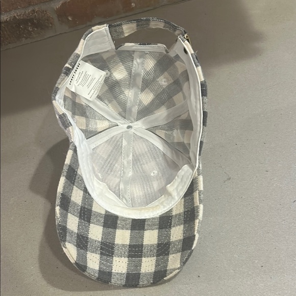 Buffalo Check Checkered Gray and White Baseball Style Cap - Picture 8 of 11